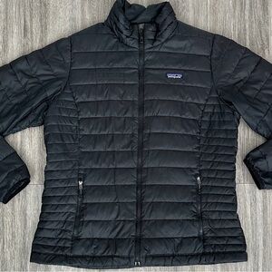 Patagonia Down Sweater Jacket Womens XL Black Puffer Coat